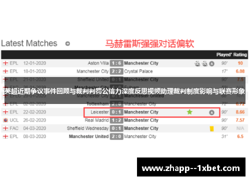 英超近期争议事件回顾与裁判判罚公信力深度反思视频助理裁判制度影响与联赛形象 英超近期争议事件回顾与裁判判罚公信力深度反思视频助理裁判制度影响与联赛形象